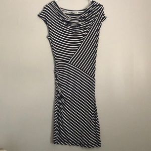 Striped stretchy, long dress